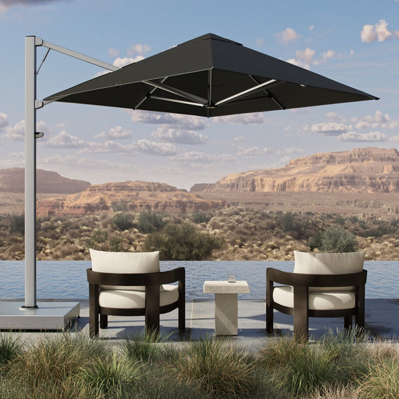 Shadowspec Serenity Outdoor Square Umbrella - Black