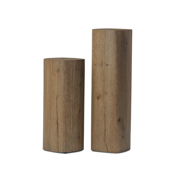Tycho Pedestal - Brown Oak Veneer
