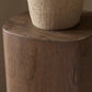 Tycho Pedestal - Brown Oak Veneer