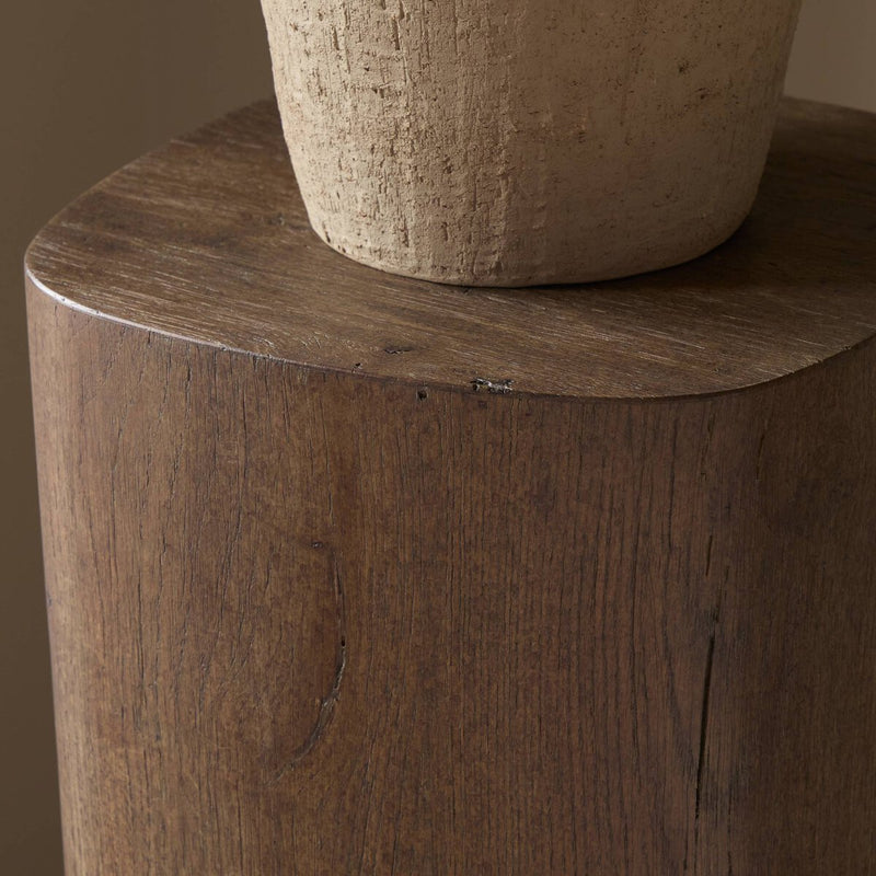 Tycho Pedestal - Brown Oak Veneer