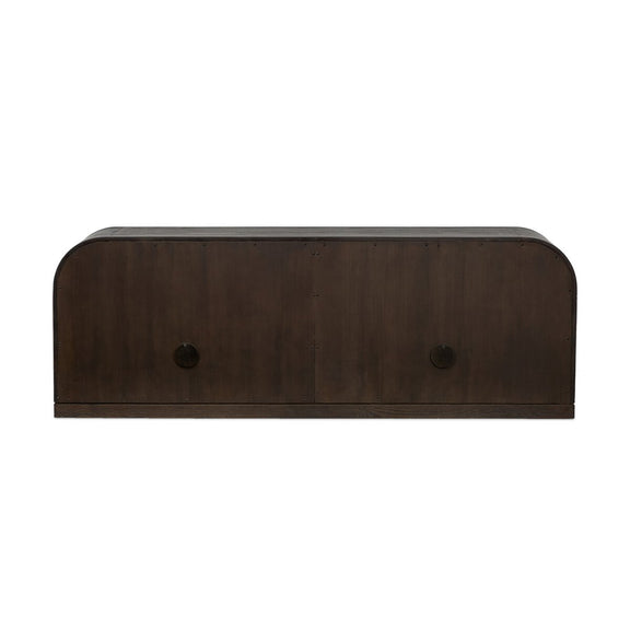 Hepburn Media Console - Dark Anthracite Oak Veneer