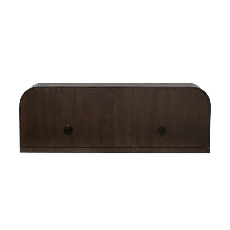 Hepburn Media Console - Dark Anthracite Oak Veneer