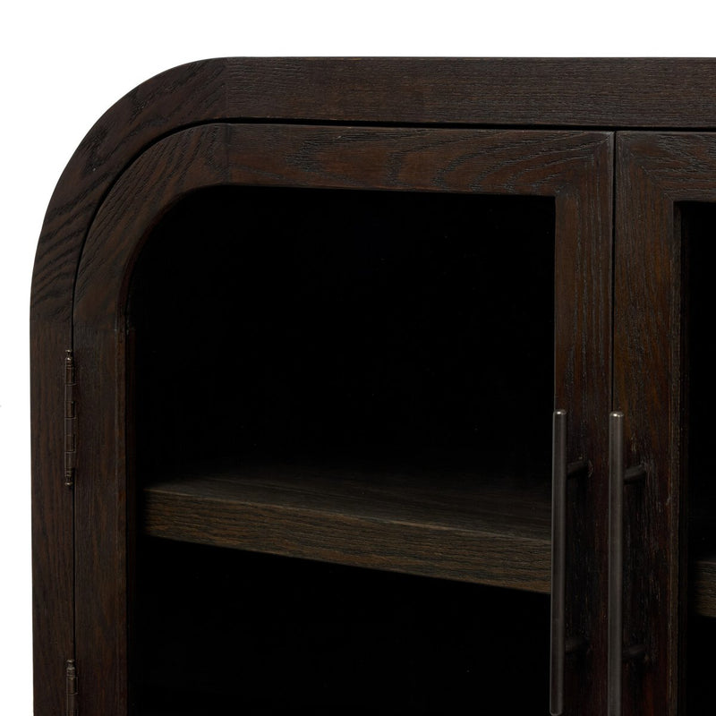 Hepburn Media Console - Dark Anthracite Oak Veneer