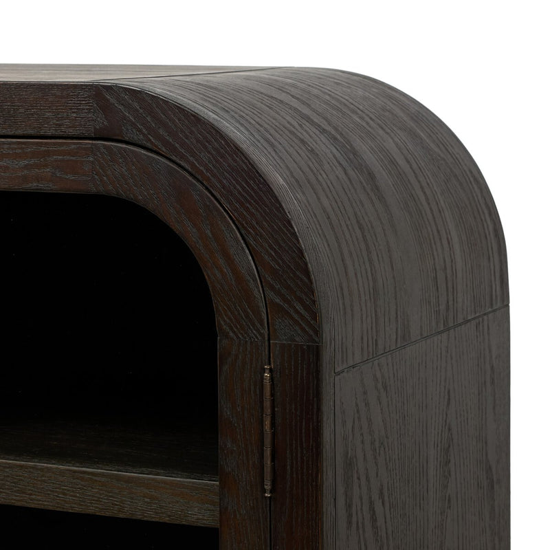Hepburn Media Console - Dark Anthracite Oak Veneer