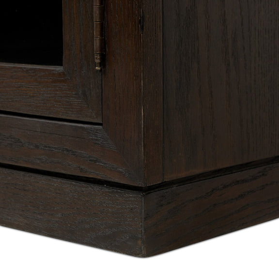 Hepburn Media Console - Dark Anthracite Oak Veneer