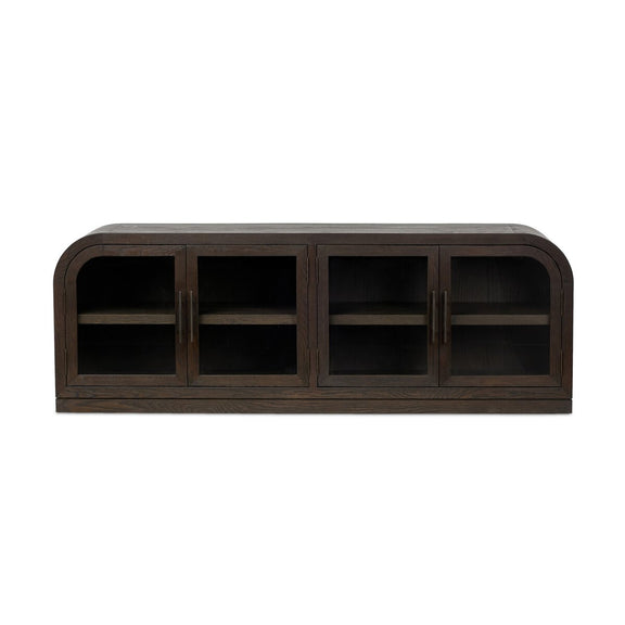 Hepburn Media Console - Dark Anthracite Oak Veneer