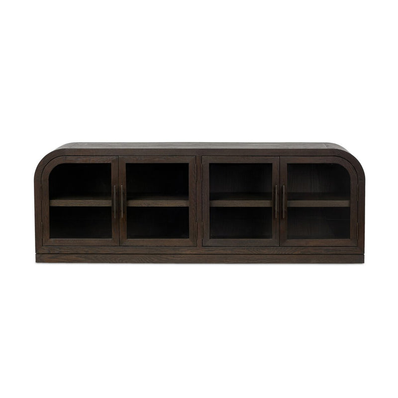 Hepburn Media Console - Dark Anthracite Oak Veneer