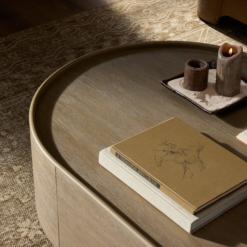 Kafta Coffee Table - Warm Natural Flat Oak Veneer Water-based