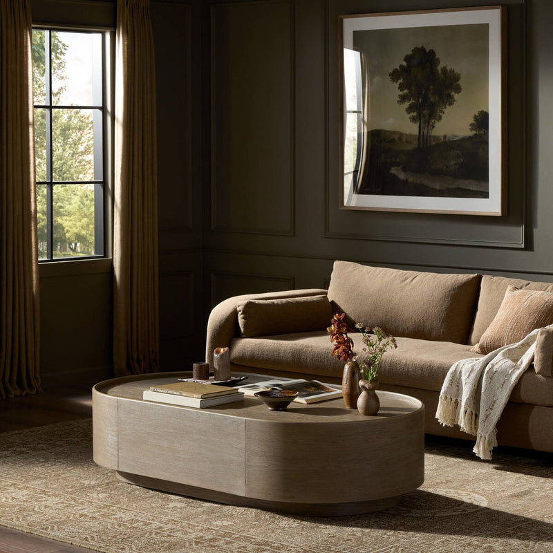 Kafta Coffee Table - Warm Natural Flat Oak Veneer Water-based