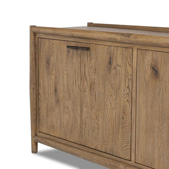 Glenview 4 Door Sideboard - Weathered Oak
