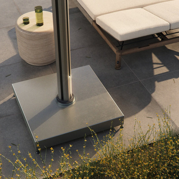 Shadowspec Outdoor Umbrella Base - Grey Aluminum