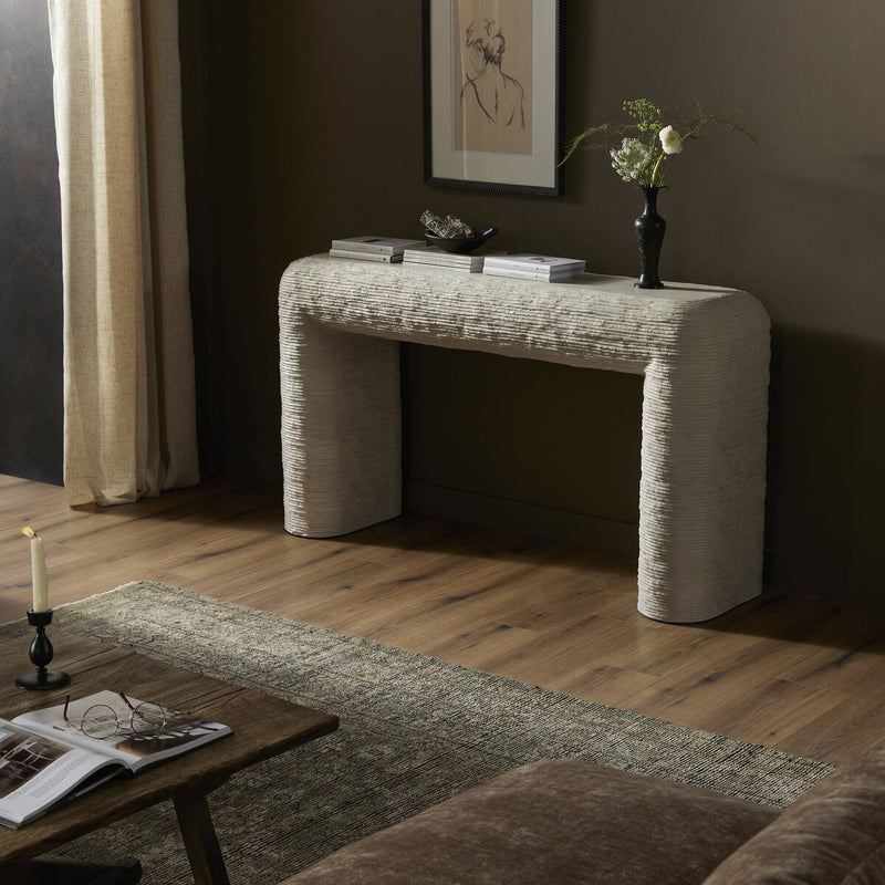 Cirri Console Table - Smooth Lunar Concrete
