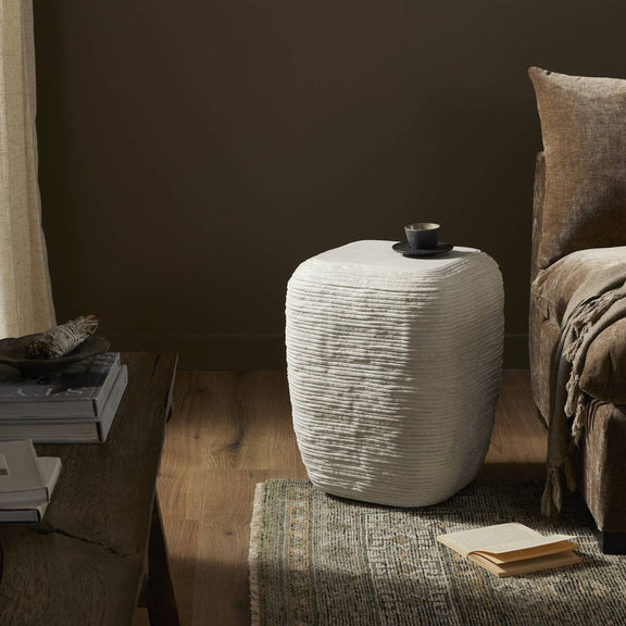 Cirri End Table - Smooth Lunar Concrete