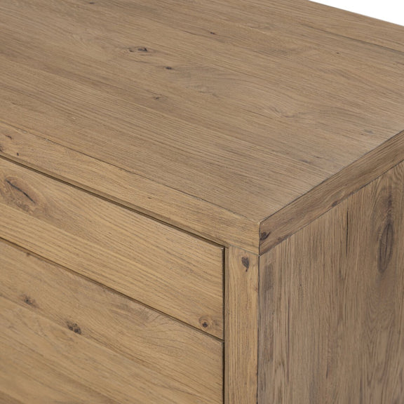Noah Rotating Desk - Aged Smoked Oak Resawn