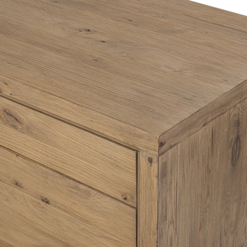 Noah Rotating Desk - Aged Smoked Oak Resawn