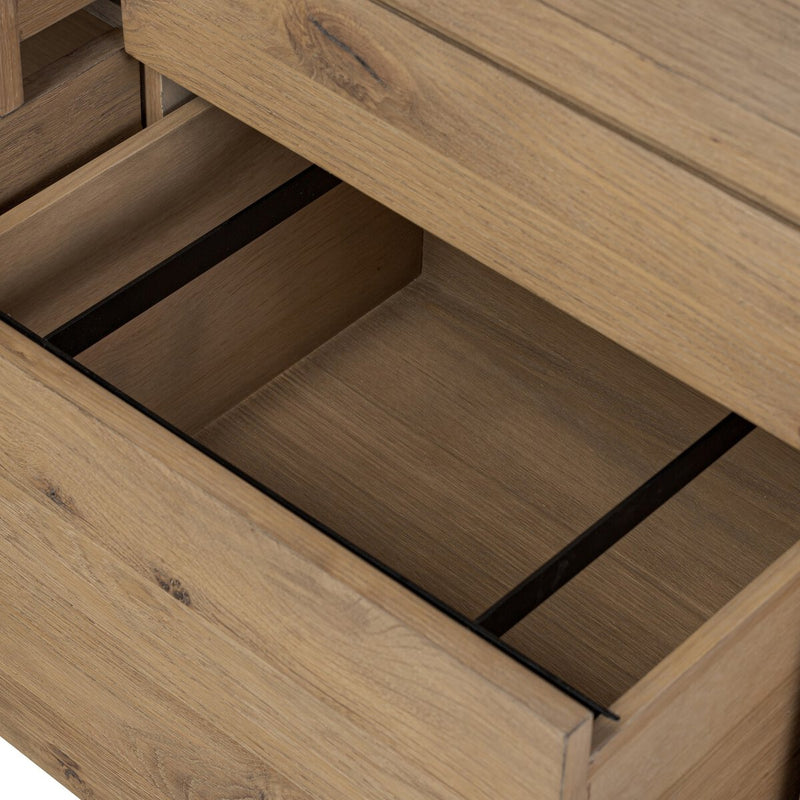 Noah Rotating Desk - Aged Smoked Oak Resawn
