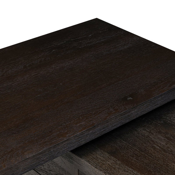 Noah Rotating Desk - Smoked Black Resawn Oak