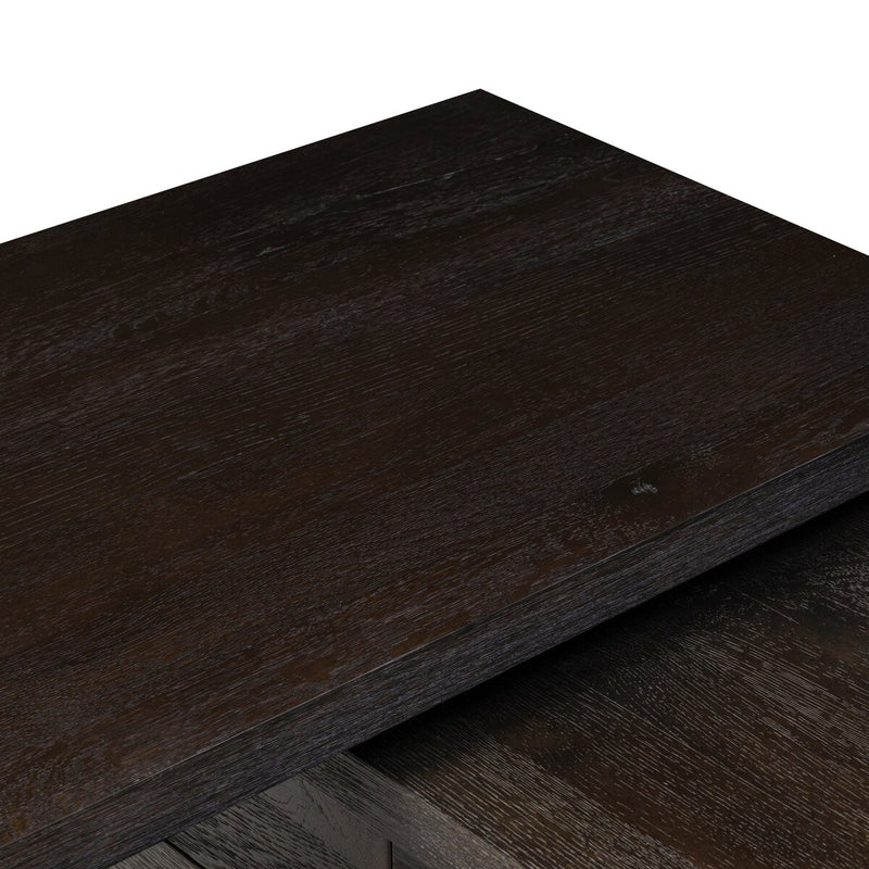 Noah Rotating Desk - Smoked Black Resawn Oak