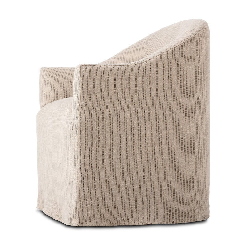 Cove Dining Chair With Casters - Laine Navy