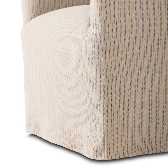 Cove Dining Chair With Casters - Laine Navy