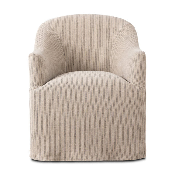 Cove Dining Chair With Casters - Laine Navy