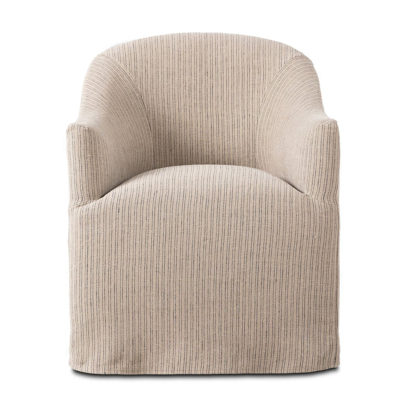 Cove Dining Chair With Casters - Laine Navy