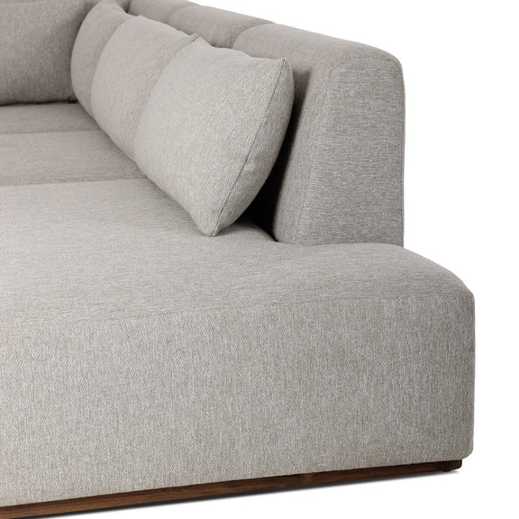 Adler Outdoor 4-Piece Sectional - Concha Fog