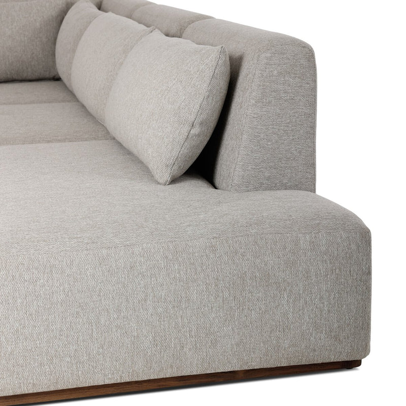Adler Outdoor 4-Piece Sectional - Concha Fog