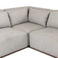 Adler Outdoor 4-Piece Sectional - Concha Fog