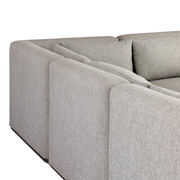 Adler Outdoor 4-Piece Sectional - Concha Fog