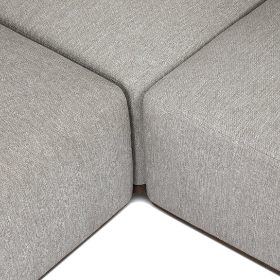 Adler Outdoor 4-Piece Sectional - Concha Fog