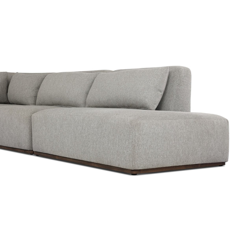 Adler Outdoor 4-Piece Sectional - Concha Fog