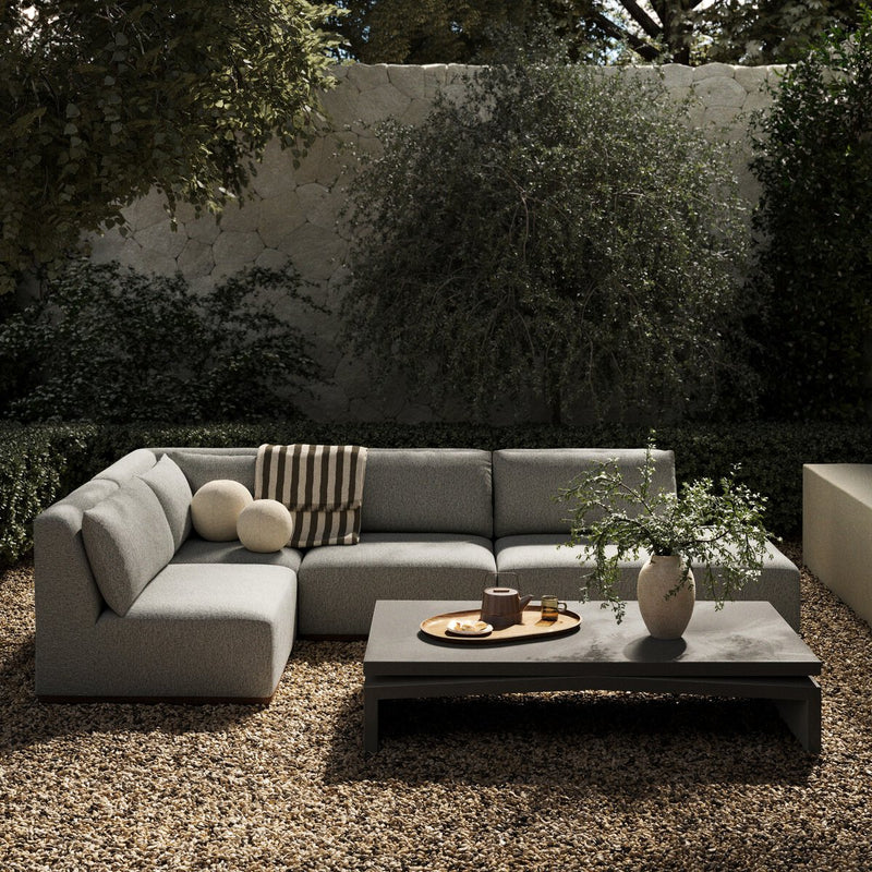 Adler Outdoor 4-Piece Sectional - Concha Fog