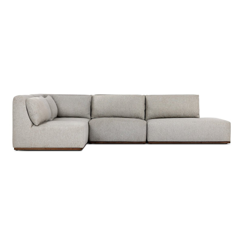 Adler Outdoor 4-Piece Sectional - Concha Fog