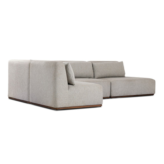 Adler Outdoor 4-Piece Sectional - Concha Fog
