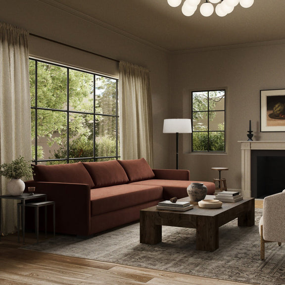 Wickham 2-Piece Sleeper Sectional - Surrey Auburn