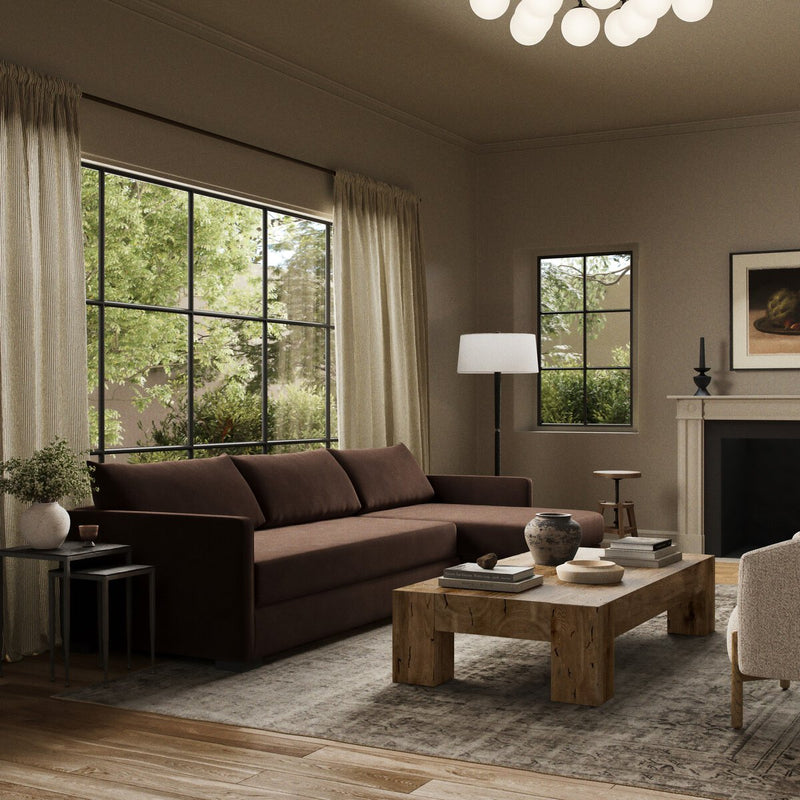 Wickham 2-Piece Sleeper Sectional - Surrey Cocoa