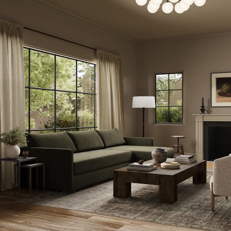 Wickham 2-Piece Sleeper Sectional - Surrey Olive
