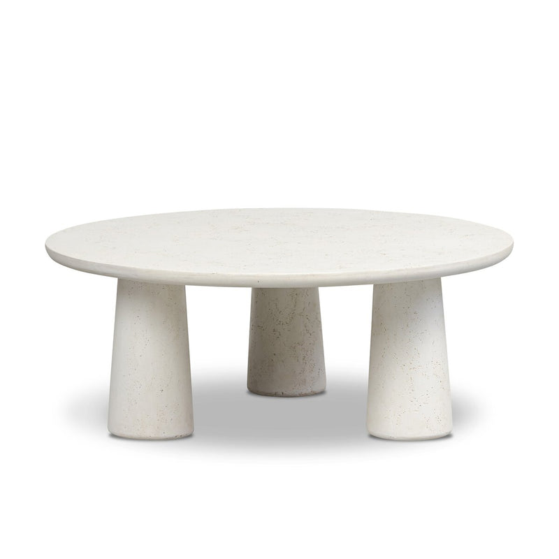Rye Outdoor Nesting Coffee Table - Aged White Concrete