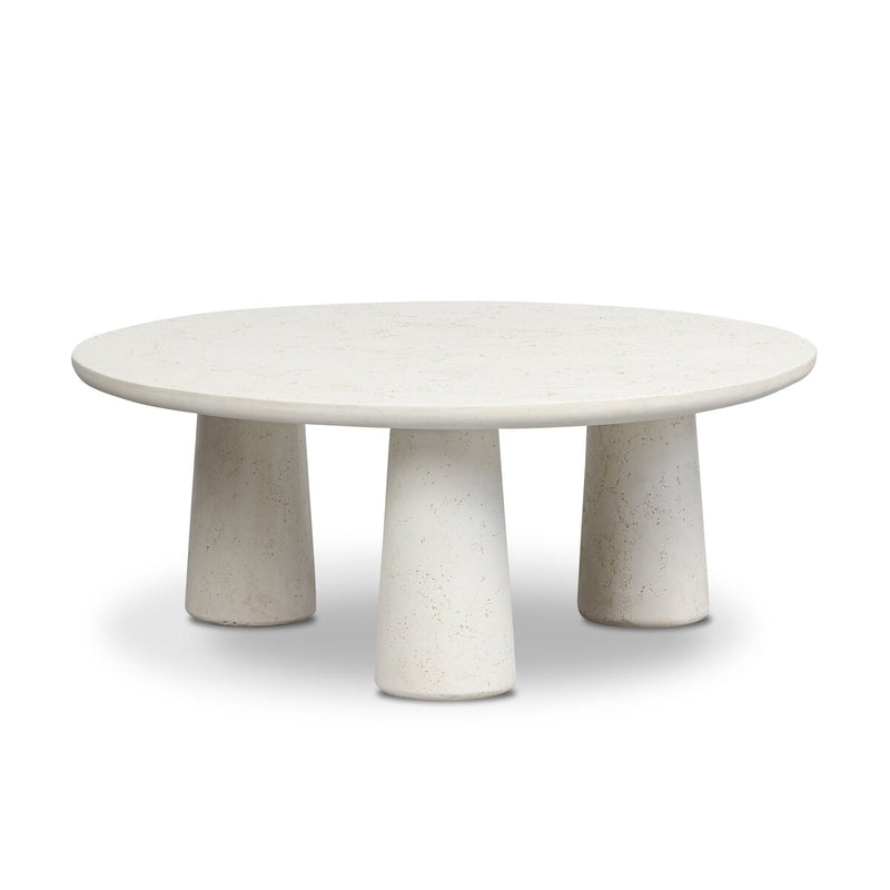 Rye Outdoor Nesting Coffee Table - Aged White Concrete