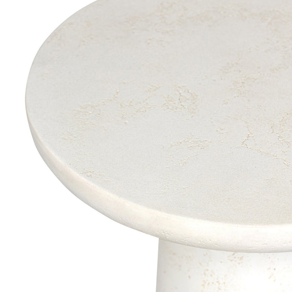 Rye Outdoor Nesting End Table - Aged White Concrete