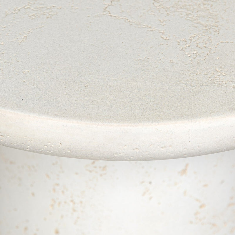 Rye Outdoor Nesting End Table - Aged White Concrete