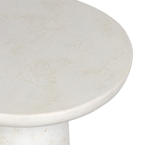 Rye Outdoor Nesting End Table - Aged White Concrete