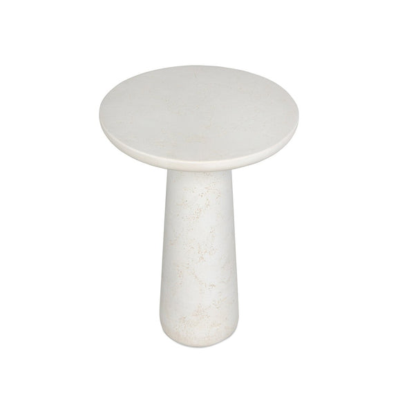 Rye Outdoor Nesting End Table - Aged White Concrete