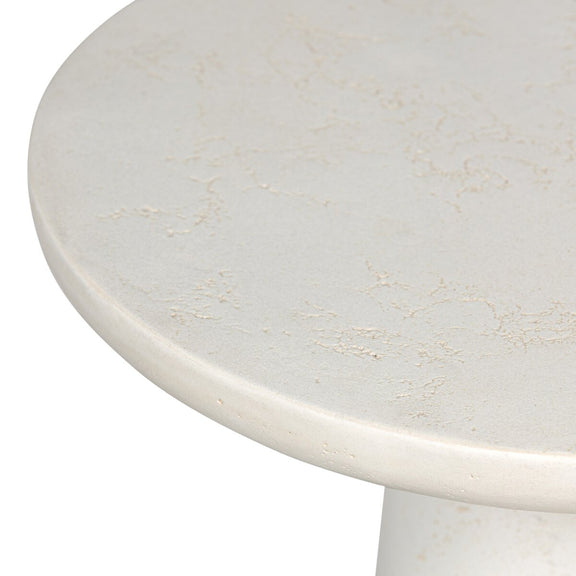 Rye Outdoor Nesting End Table - Aged White Concrete
