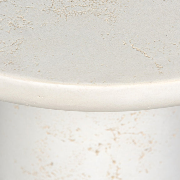 Rye Outdoor Nesting End Table - Aged White Concrete