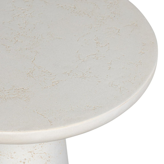 Rye Outdoor Nesting End Table - Aged White Concrete