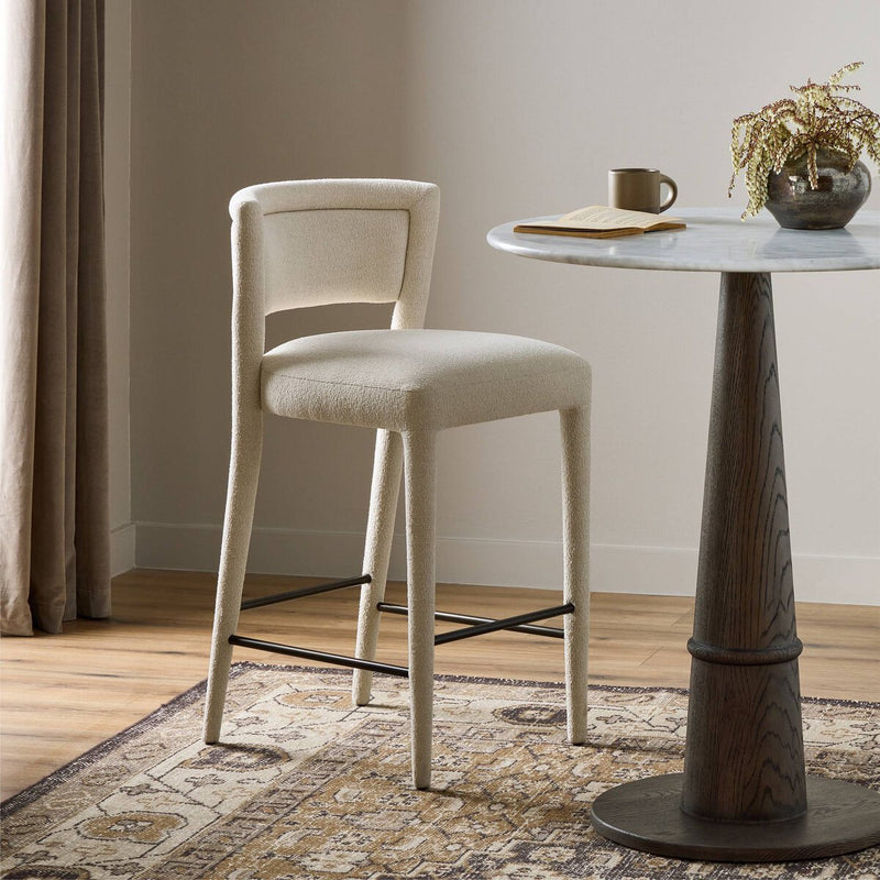 Beverly Bar + Counter Stool - Crypton Wayfarer Snow