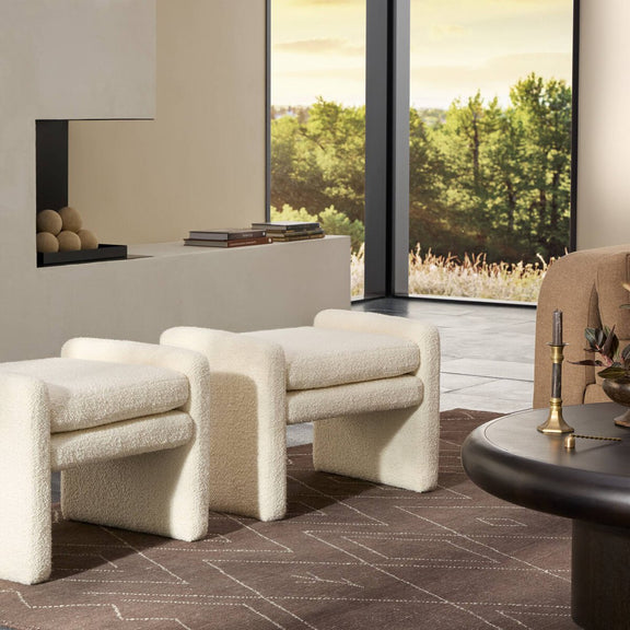 Serena Ottoman - Durham Cream