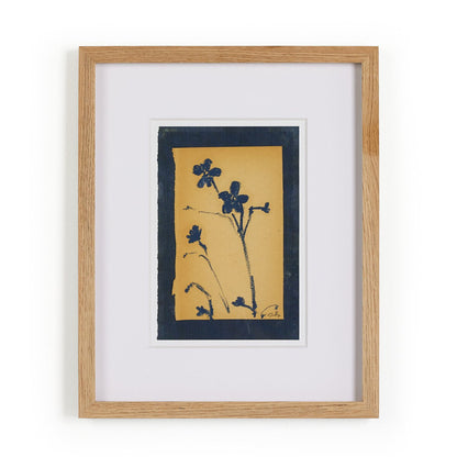 Vintage Blue Daisy by Shaina Page - White Oak